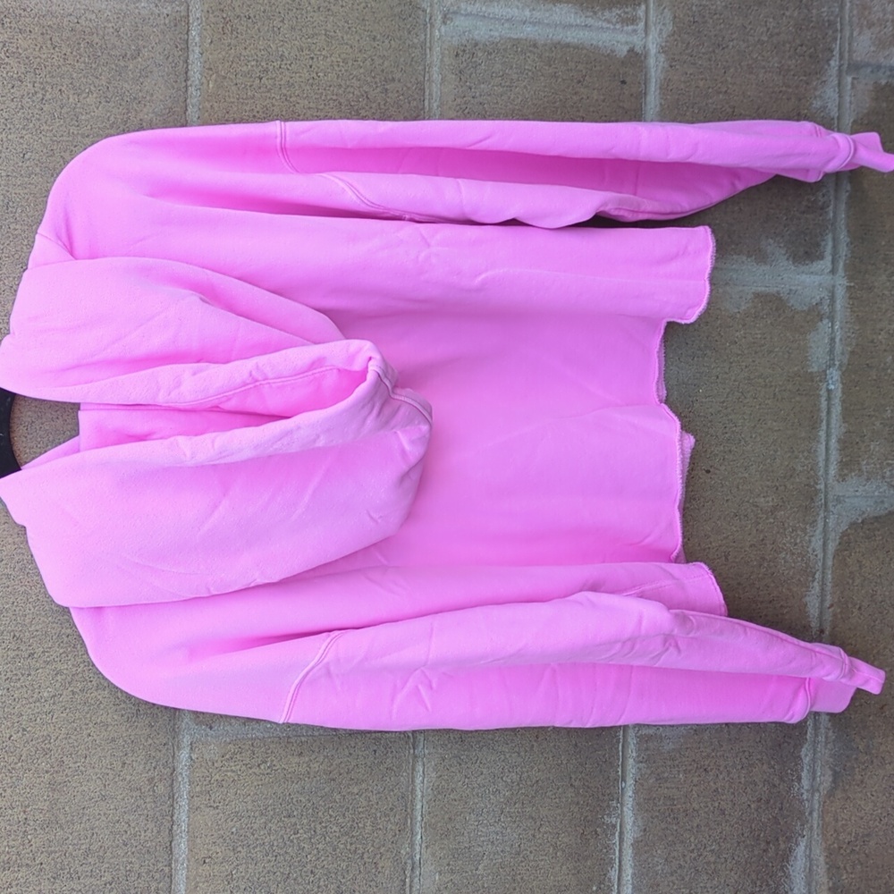 GAP Neon Pink Cropped Hoodie - Picture 11 of 12